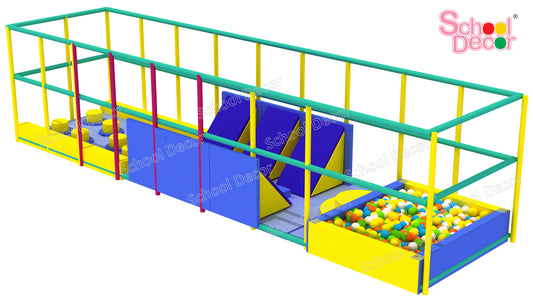 Indoor Soft Play Tunnel with Slide & Ball Pool