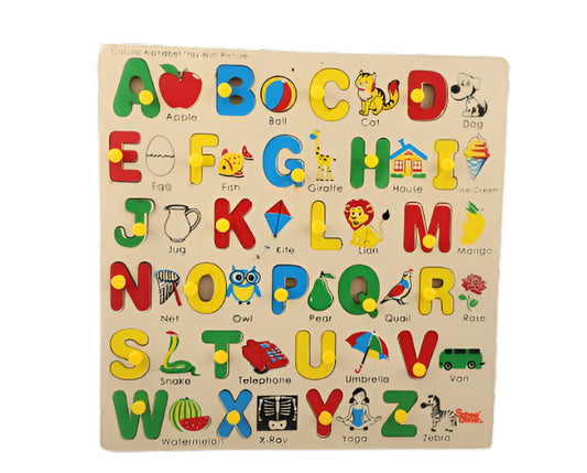 Capital Alphabet with Pictures Identification Tray