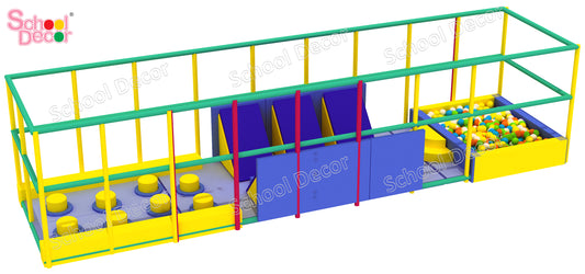 Indoor Soft Play Tunnel with Slide & Ball Pool