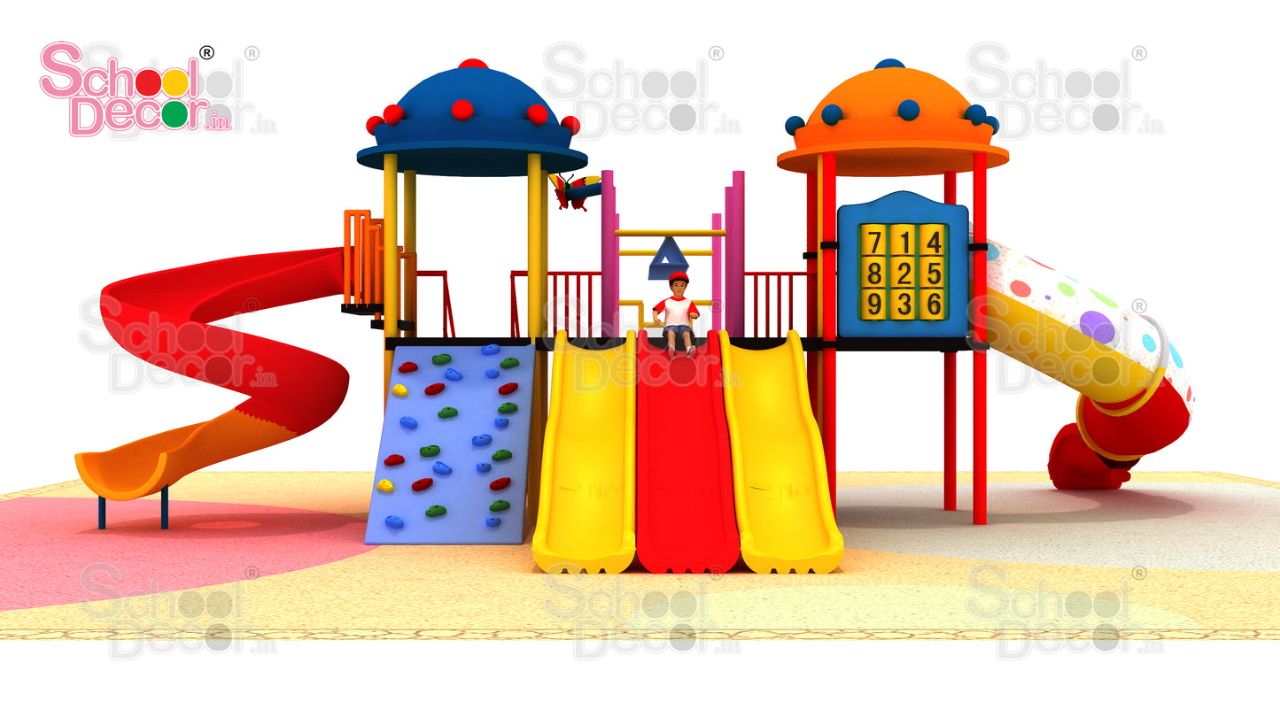 Multi-Play Playground Structure with Slides & Climbers