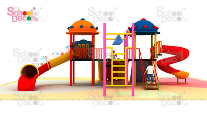 Multi-Play Playground Structure with Slides & Climbers