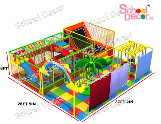 Indoor Soft Play Adventure Park with Slides, Ball Pool & Rope Course