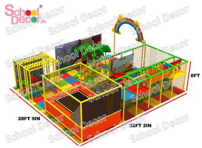 Indoor Soft Play Adventure Park with Slides, Ball Pool & Rope Course