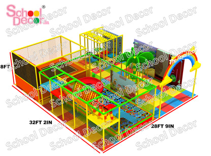 Indoor Soft Play Adventure Park with Slides, Ball Pool & Rope Course