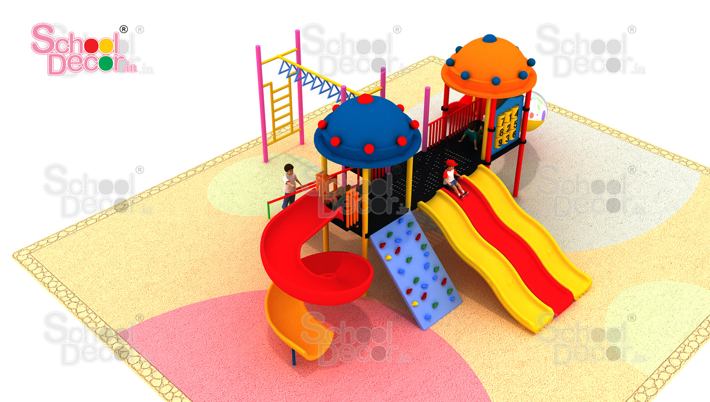 Multi-Play Playground Structure with Slides & Climbers