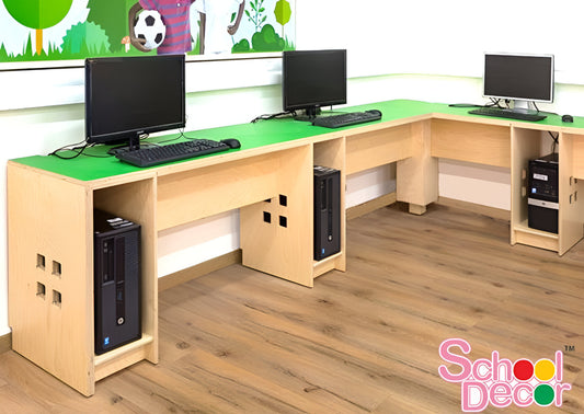 Wall-Sided Computer Table for Schools,
