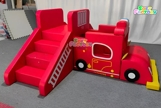 Soft Fire truck Slide & Climber Unit
