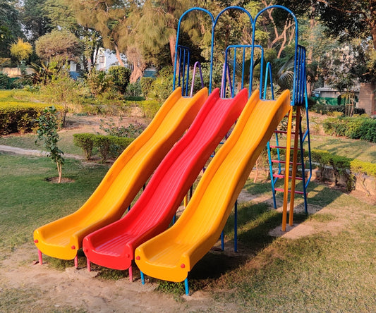 Triple Wave Playground Slide