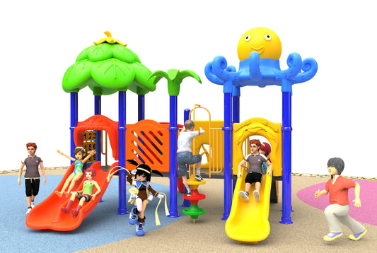 Outdoor Multi-Play Station for Kids – Playground Slide, Tunnel & Climber Set