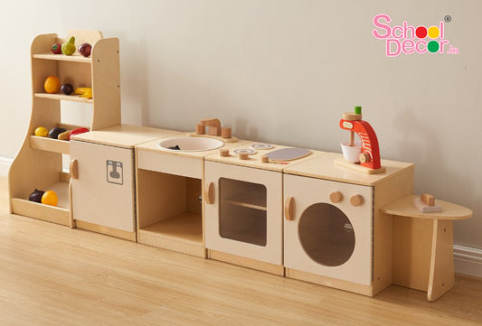 natural Role Play Kitchen Set