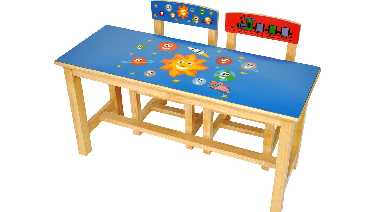 LAM Rectangular Table with 2 Chairs
