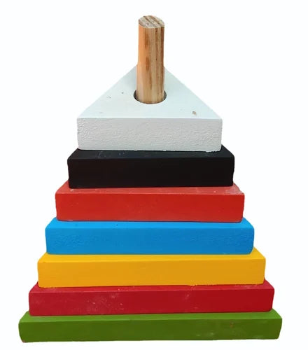 Wooden Triangle Tower Stacker